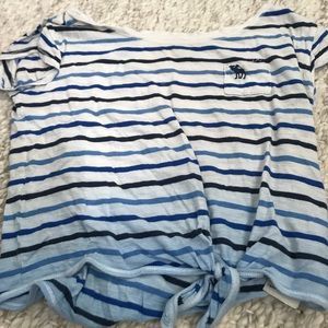 Abercrombie kids striped tee shirt